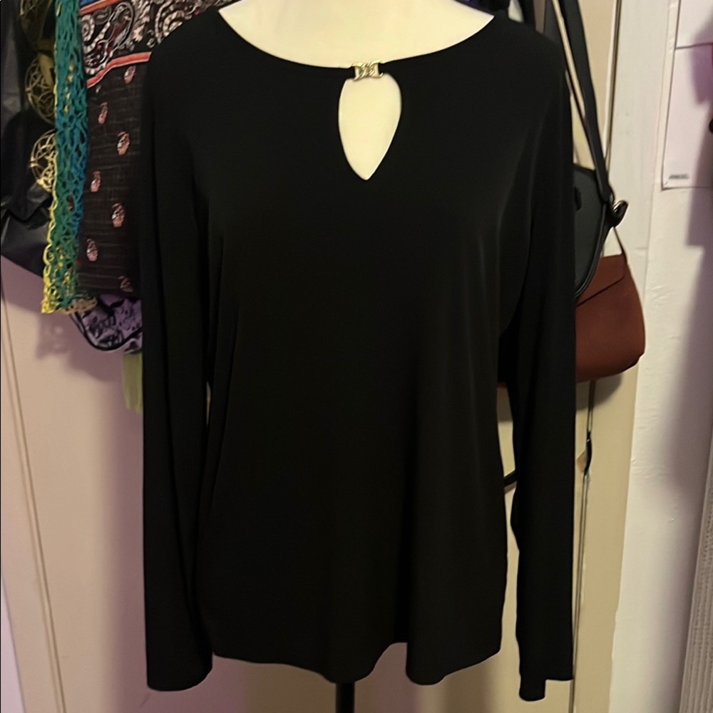 michael kors Black Keyhole Women's Top